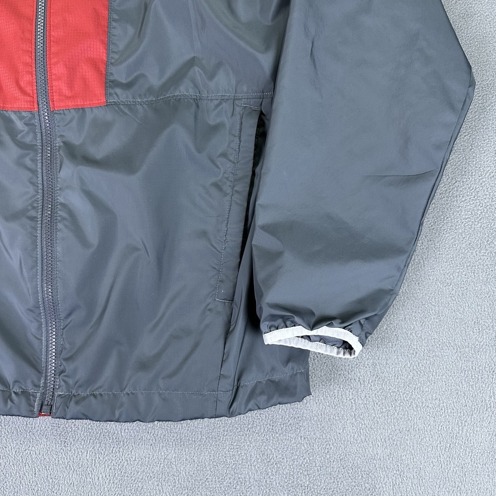 Columbia Jacket Mens Small Grey Red Lightweight Packable Windbreaker Hiking - Picture 5 of 10